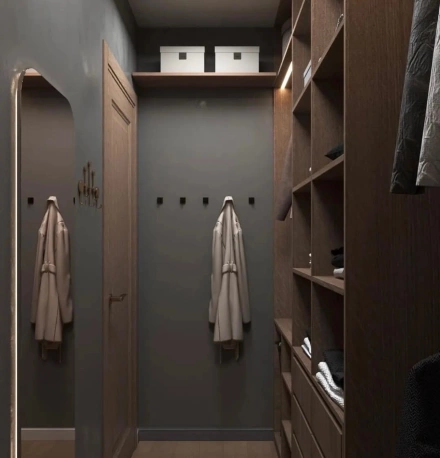 Гардеробная с продуманным зонированием и системами хранения МАГ МЕБЕЛЬ